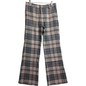 NWT Area Stars Plaid Olivia Straight Leg Pants With Belt Loops Size M